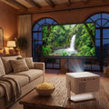 Pack Cine Pro HY450MAX: proyector HY450MAX y pantalla de 100 pulgadas con soporte en el salón