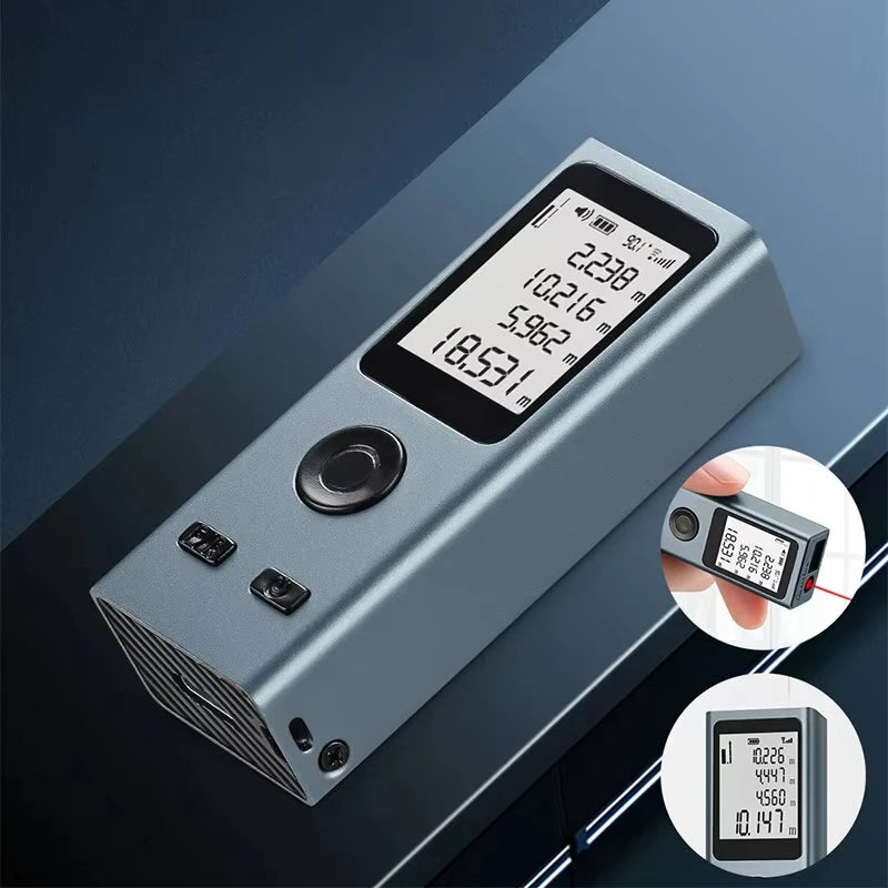 Mini medidor láser de 30 m de bolsillo con pantalla retroiluminada