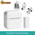 Mini impresora térmica portátil sin tinta en color blanco