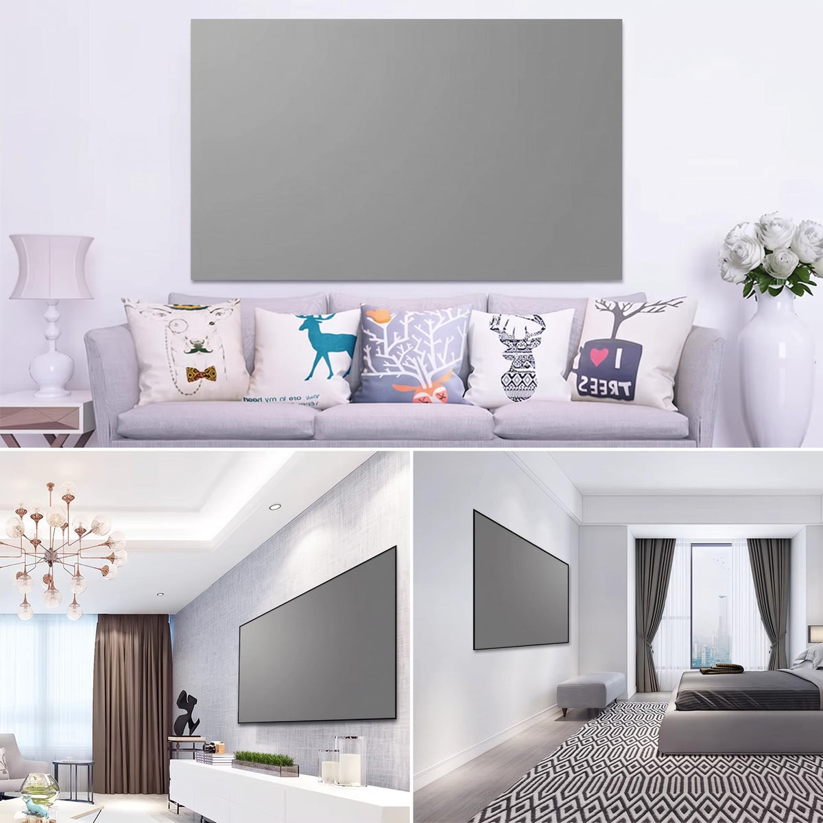 Pantalla de proyector plegable 100"/120"